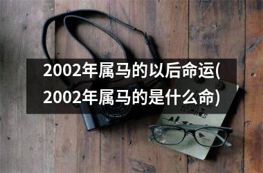 2002年属马的以后命运(2002年属马的是什么命)