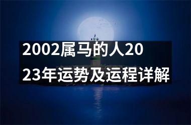 2002属马的人2025年运势及运程详解