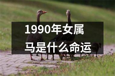 <h3>1990年女属马是什么命运