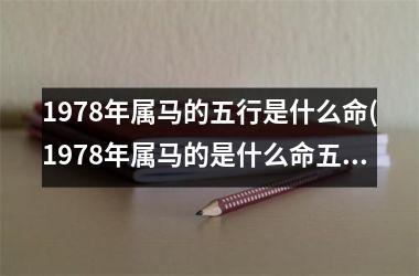 1978年属马的五行是什么命(1978年属马的是什么命五行属什么)