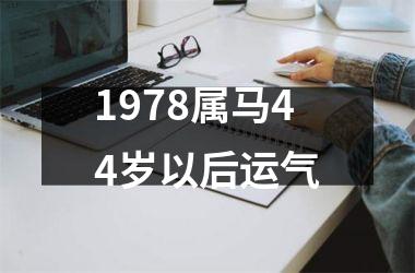 1978属马44岁以后运气