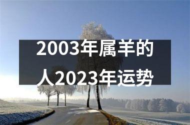 <h3>2003年属羊的人2025年运势