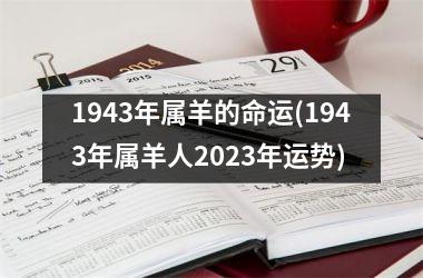 1943年属羊的命运(1943年属羊人2025年运势)