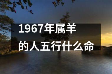 <h3>1967年属羊的人五行什么命