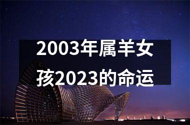 2003年属羊女孩2025的命运