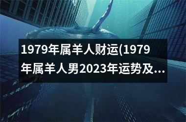 <h3>1979年属羊人财运(1979年属羊人男2025年运势及运程)