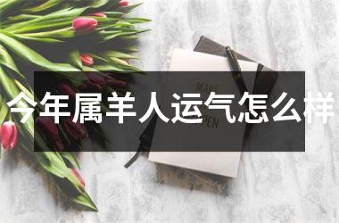 <h3>今年属羊人运气怎么样