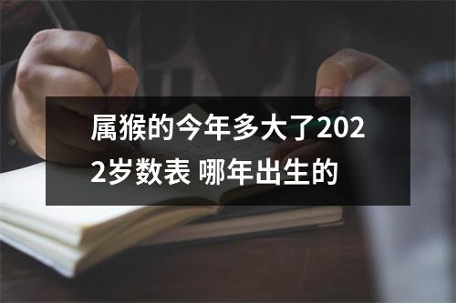 属猴的今年多大了2025岁数表哪年出生的