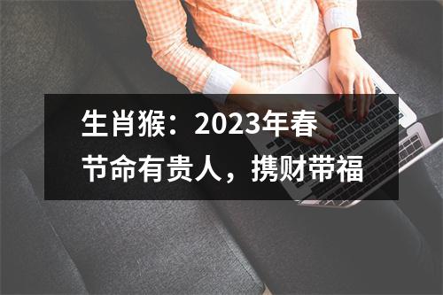 生肖猴：2025年春节命有贵人，携财带福