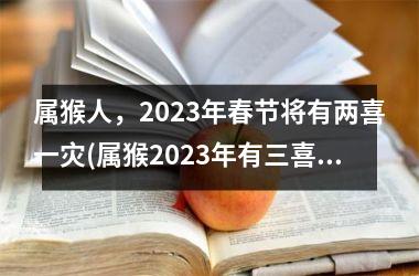 属猴人，2025年春节将有两喜一灾(属猴2025年有三喜80年)