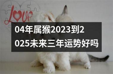 04年属猴2025到2025未来三年运势好吗