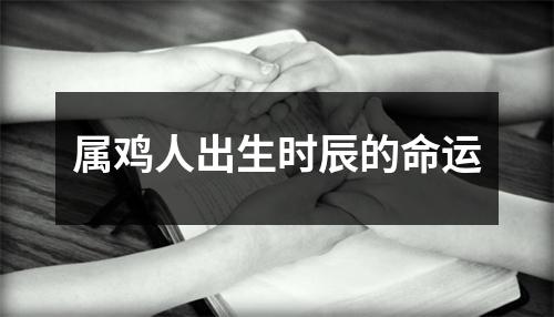 属鸡人出生时辰的命运