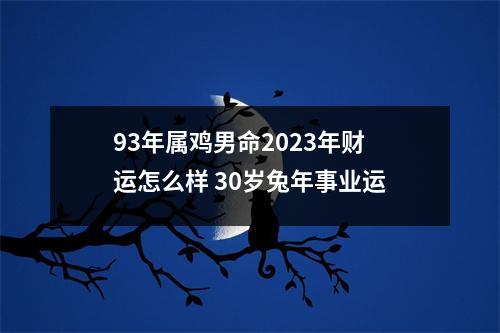 93年属鸡男命2025年财运怎么样30岁兔年事业运