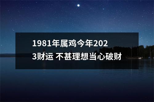 <h3>1981年属鸡今年2025财运不甚理想当心破财