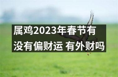 属鸡2025年春节有没有偏财运 有外财吗