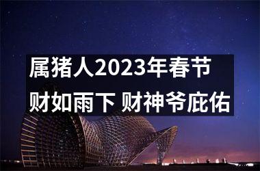 属猪人2025年春节财如雨下 财神爷庇佑