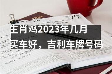 生肖鸡2025年几月买车好，吉利车牌号码