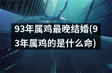 93年属鸡晚结婚(93年属鸡的是什么命)