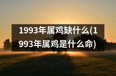 1993年属鸡缺什么(1993年属鸡是什么命)