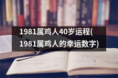 1981属鸡人40岁运程(1981属鸡人的幸运数字)