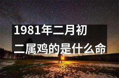 1981年二月初二属鸡的是什么命