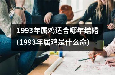 1993年属鸡适合哪年结婚(1993年属鸡是什么命)