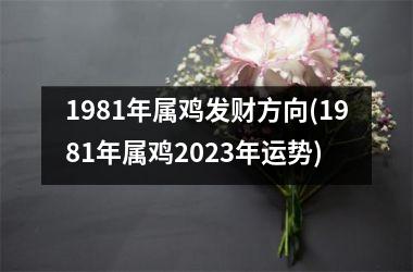 <h3>1981年属鸡发财方向(1981年属鸡2025年运势)