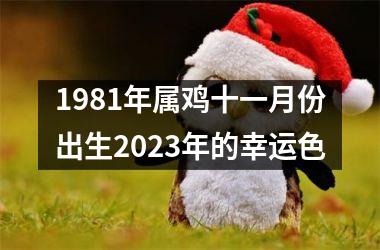 1981年属鸡十一月份出生2025年的幸运色