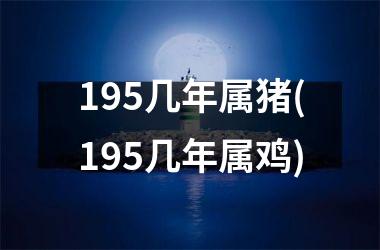 195几年属猪(195几年属鸡)