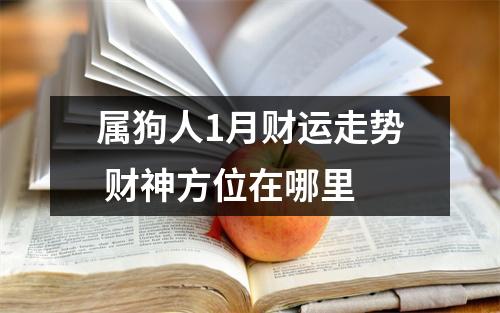 属狗人1月财运走势财神方位在哪里