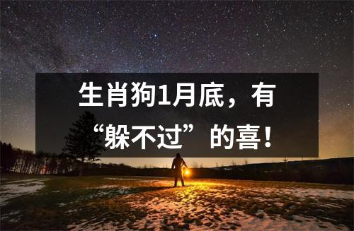 <h3>生肖狗1月底，有“躲不过”的喜！