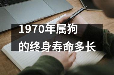 1970年属狗的终身寿命多长