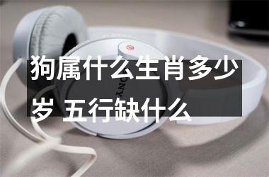 狗属什么生肖多少岁 五行缺什么