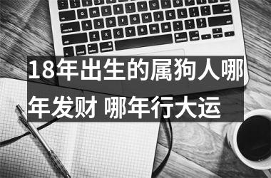 18年出生的属狗人哪年发财 哪年行大运