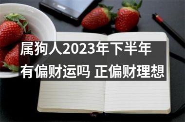 属狗人2025年下半年有偏财运吗 正偏财理想