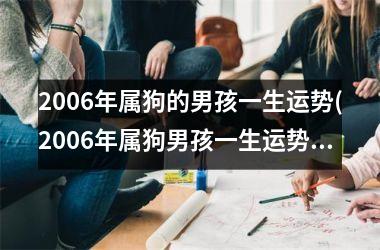 2006年属狗的男孩一生运势(2006年属狗男孩一生运势解析)