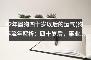 82年属狗四十岁以后的运气(狗年流年解析：四十岁后，事业财运稳步上升。)