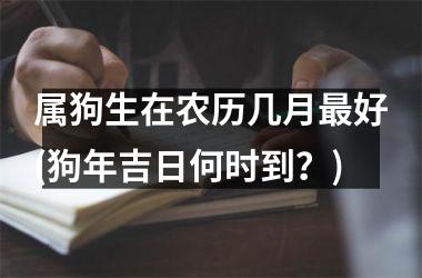 属狗生在农历几月好(狗年吉日何时到？)