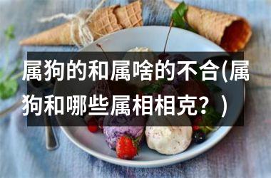 属狗的和属啥的不合(属狗和哪些属相相克？)