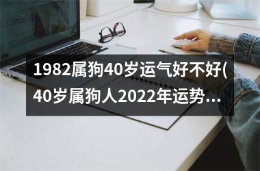 <h3>1982属狗40岁运气好不好(40岁属狗人2025年运势预测)