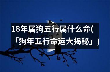 18年属狗五行属什么命(「狗年五行命运大揭秘」)