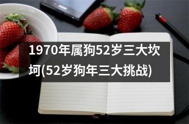 1970年属狗52岁三大坎坷(52岁狗年三大挑战)