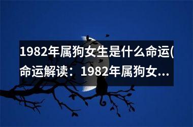 1982年属狗女生是什么命运(命运解读：1982年属狗女生。)