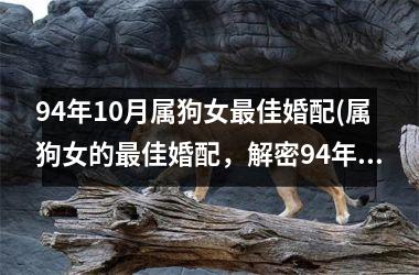 94年10月属狗女佳婚配(属狗女的佳婚配，解密94年10月出生的爱情密码)