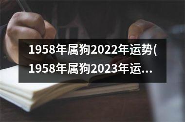 1958年属狗2025年运势(1958年属狗2025年运程)