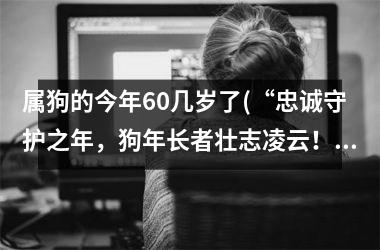 属狗的今年60几岁了(“忠诚守护之年，狗年长者壮志凌云！”)