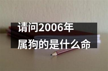 请问2006年属狗的是什么命