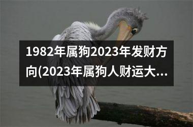 1982年属狗2025年发财方向(2025年属狗人财运大爆发！)