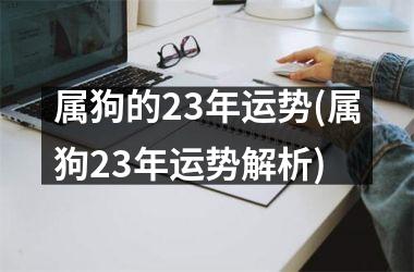 属狗的23年运势(属狗23年运势解析)