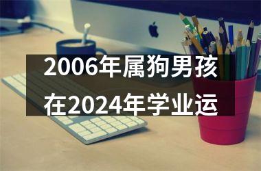 2006年属狗男孩在2024年学业运